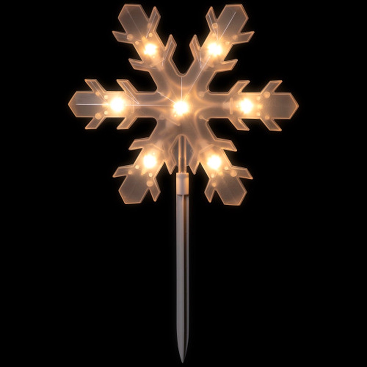 14.25" Lighted Snowflake Outdoor Christmas Pathway Markers - Set of 5