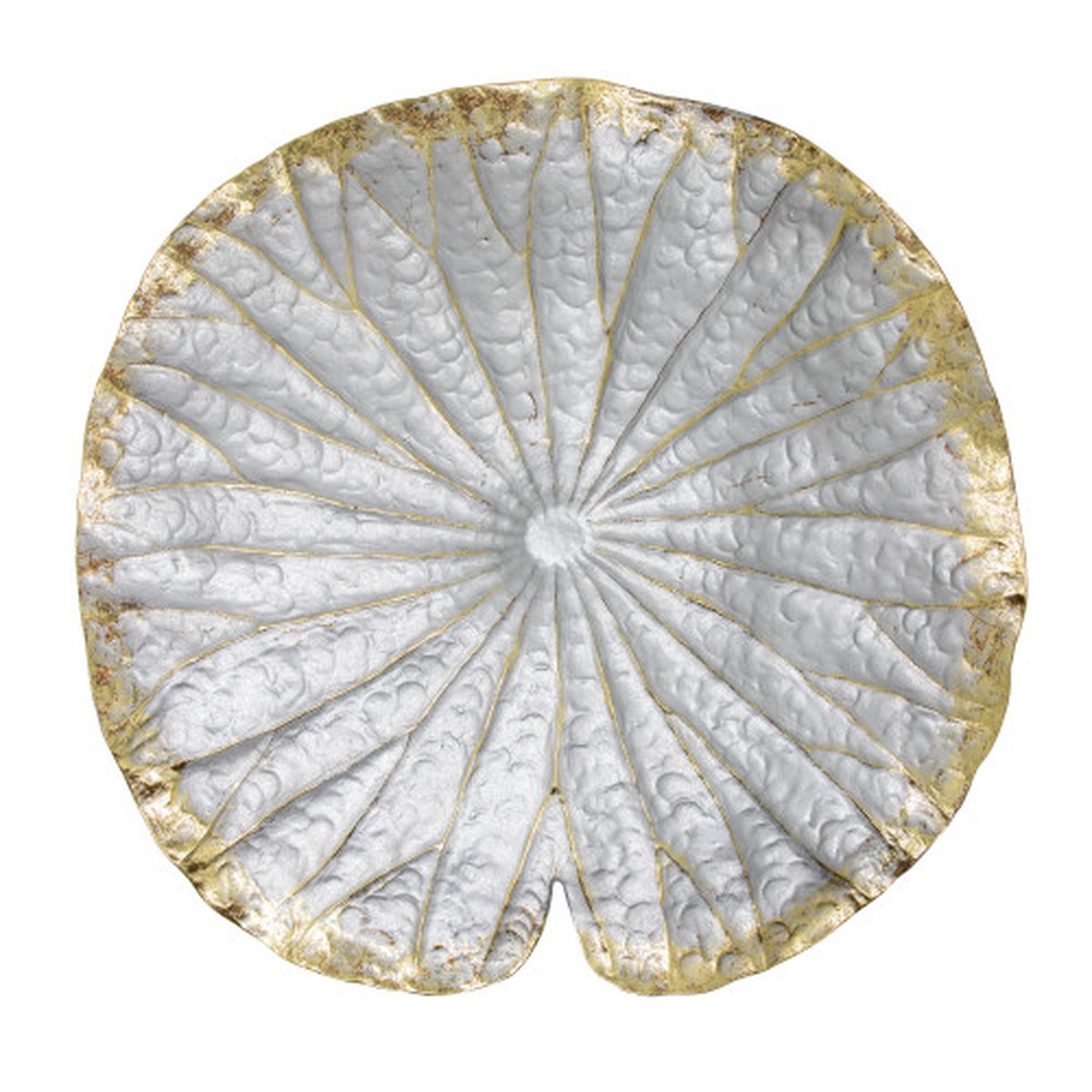19" Silver and Gold Lotus Petals Wall Decor