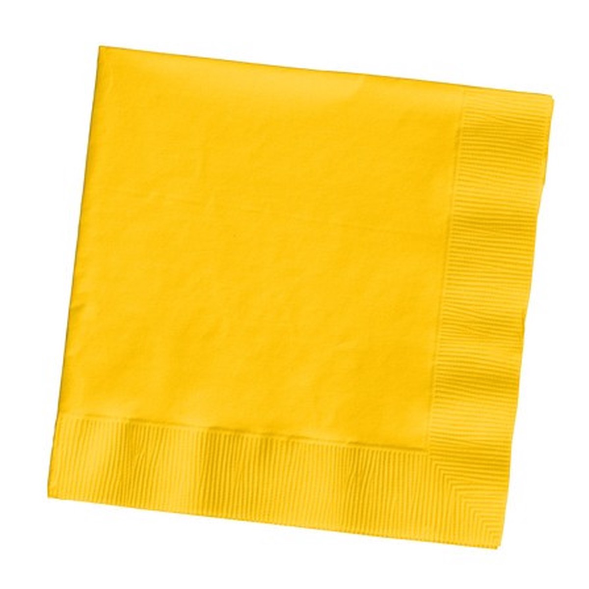 3-Ply Disposable Luncheon Napkins - 6.5" - Lemon Yellow - Club Pack of 500