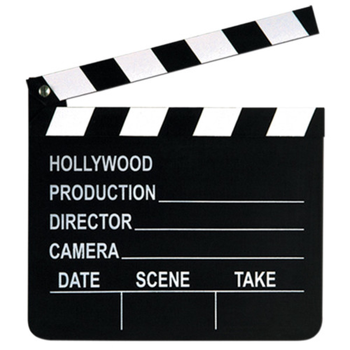 Club Pack of 12 Black and White Movie Set Clapboards Party Decor 8"