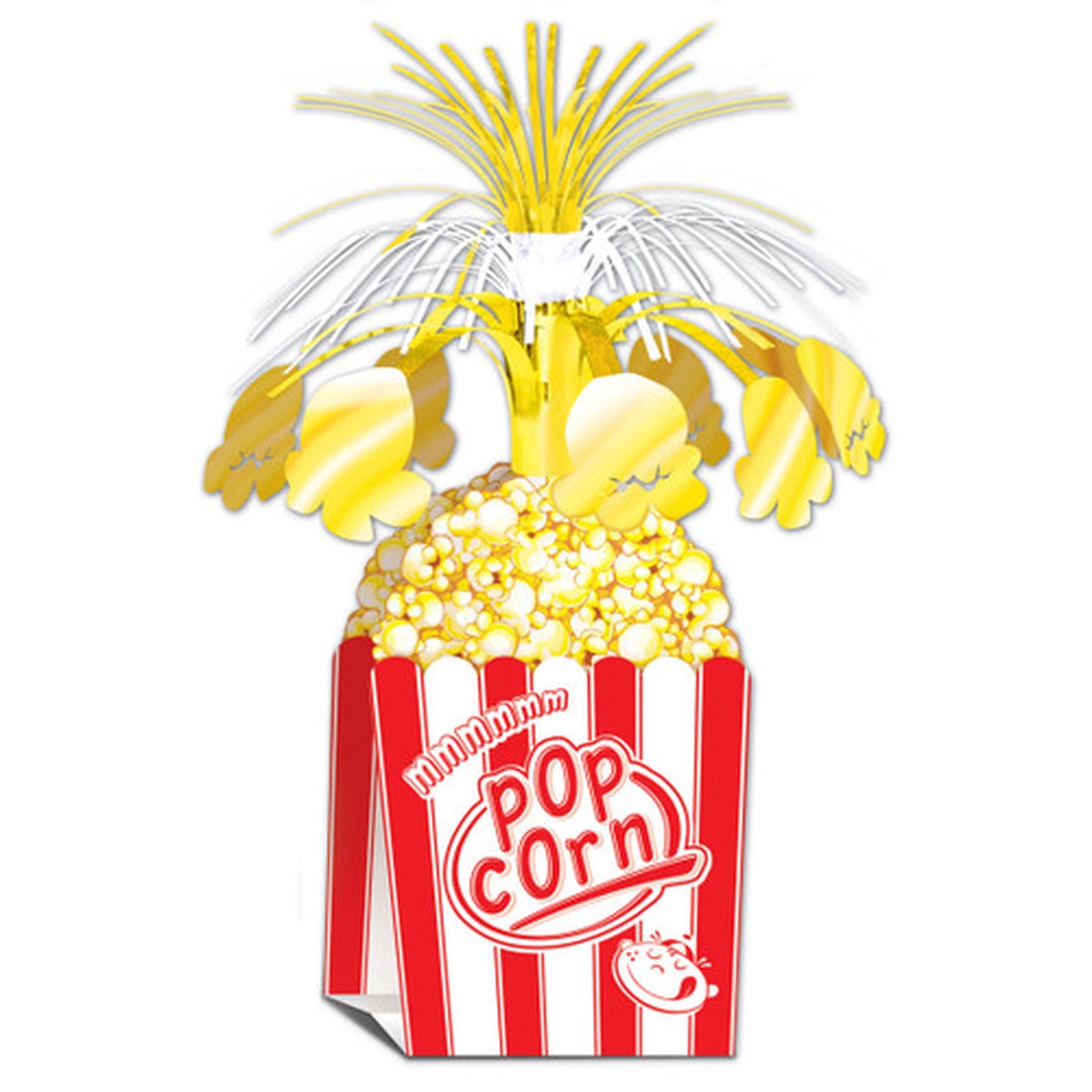 Club Pack of 12 Yellow and Red Popcorn Table Centerpiece Party Decors 15"