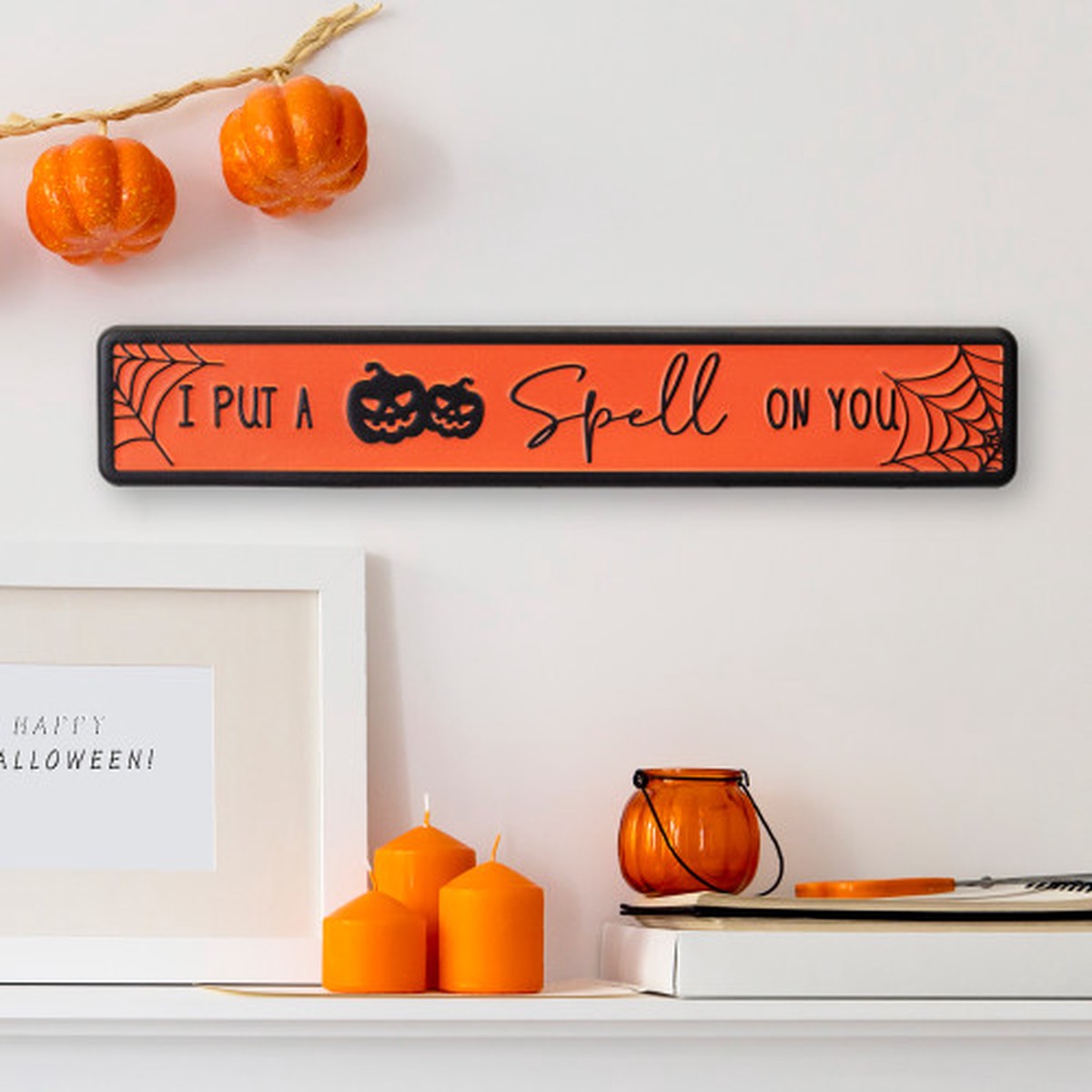“I Put a Spell on You” Metal Halloween Wall Sign – 20″
