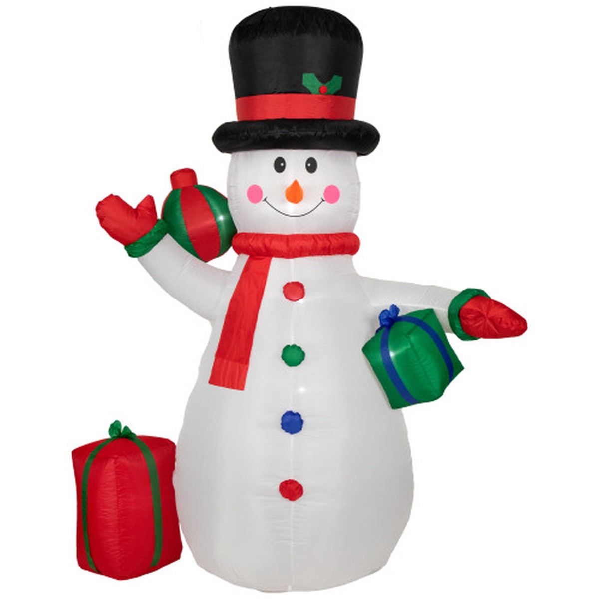LED Lighted Inflatable Snowman with Gifts Outdoor Christmas Decoration - 8'