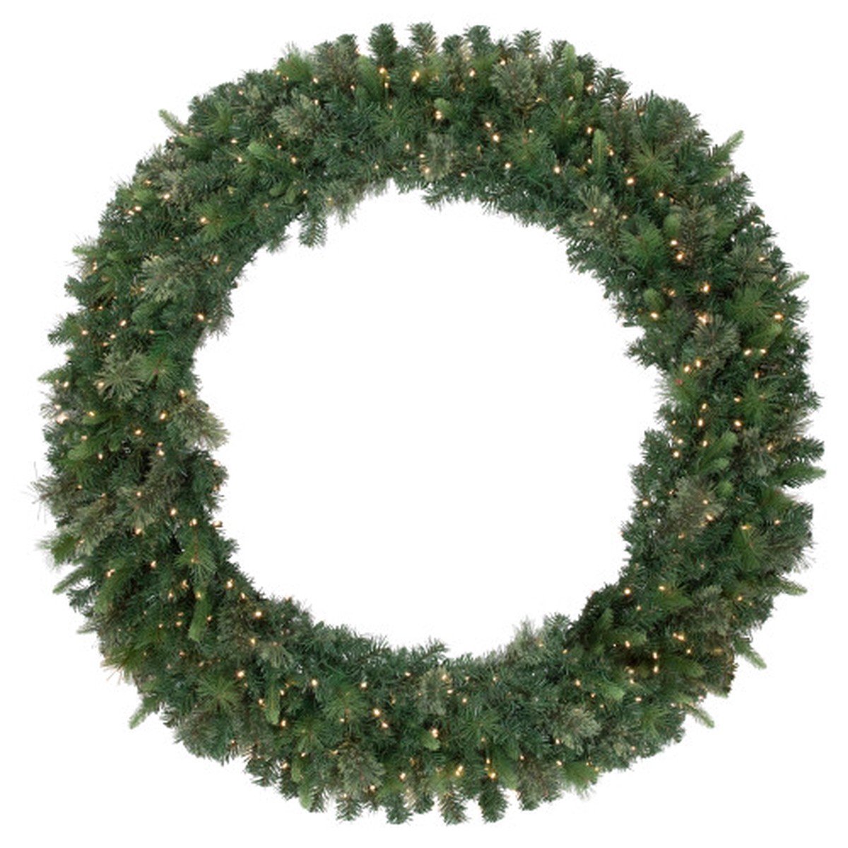 Pre-Lit Kingston Cashmere Pine Commercial Artificial Christmas Wreath - 60" - LED Warm White