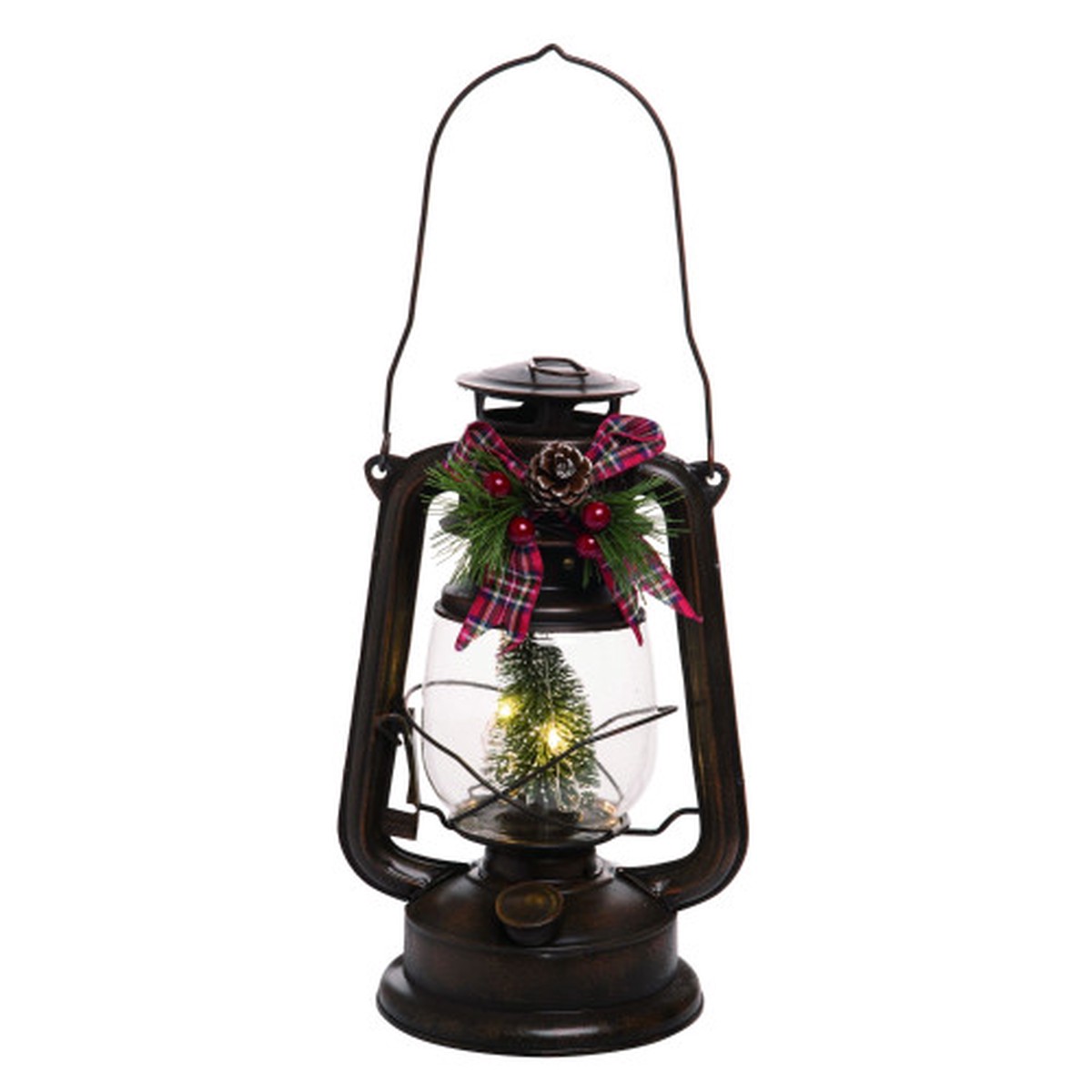 11" Lighted Traditional Lantern Diorama Christmas Decoration