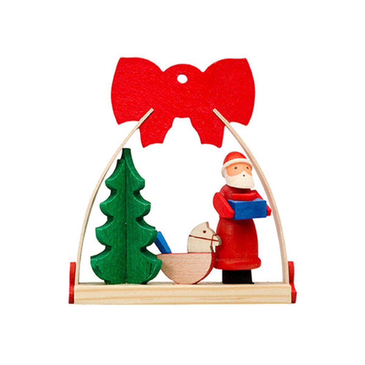 2.75" Graupner Santa in Arch Christmas Ornament with Bow
