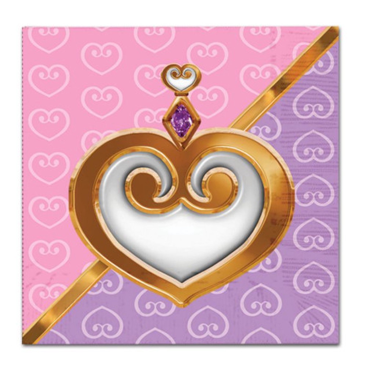 2-Ply Disposable Princess Luncheon Party Napkins 6.5" - Pink and Purple - Pack of 192