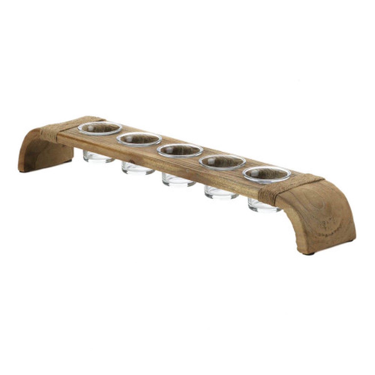 22.75" Rustic Brown Contemporary Tealight Candle Holder