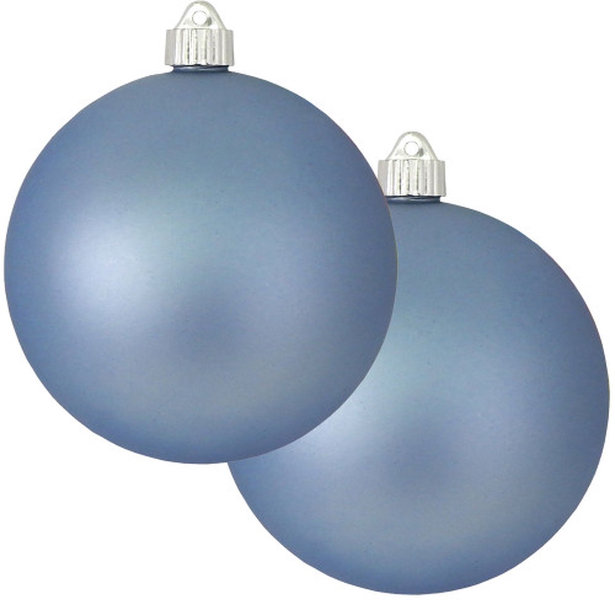 2ct Arctic Chill Blue Shatterproof Christmas Ball Ornament 6" (150mm)