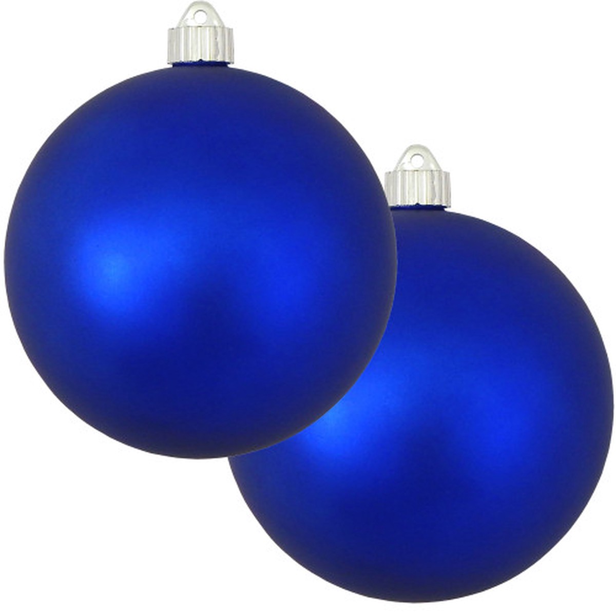 2ct Regal Blue Shatterproof Christmas Ball Ornament 6" (150mm)