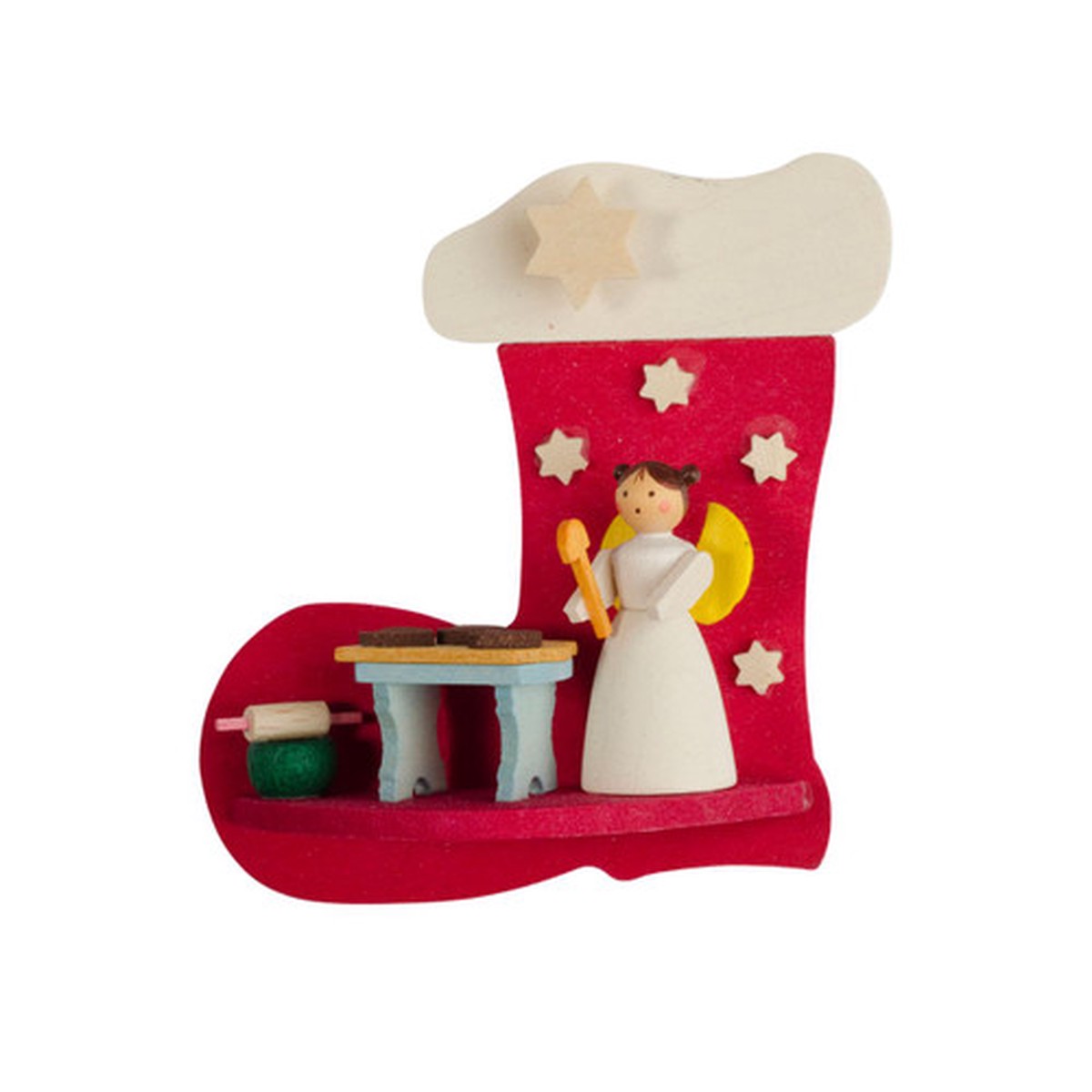 3" Graupner Baking Angel in a Boot Christmas Ornament