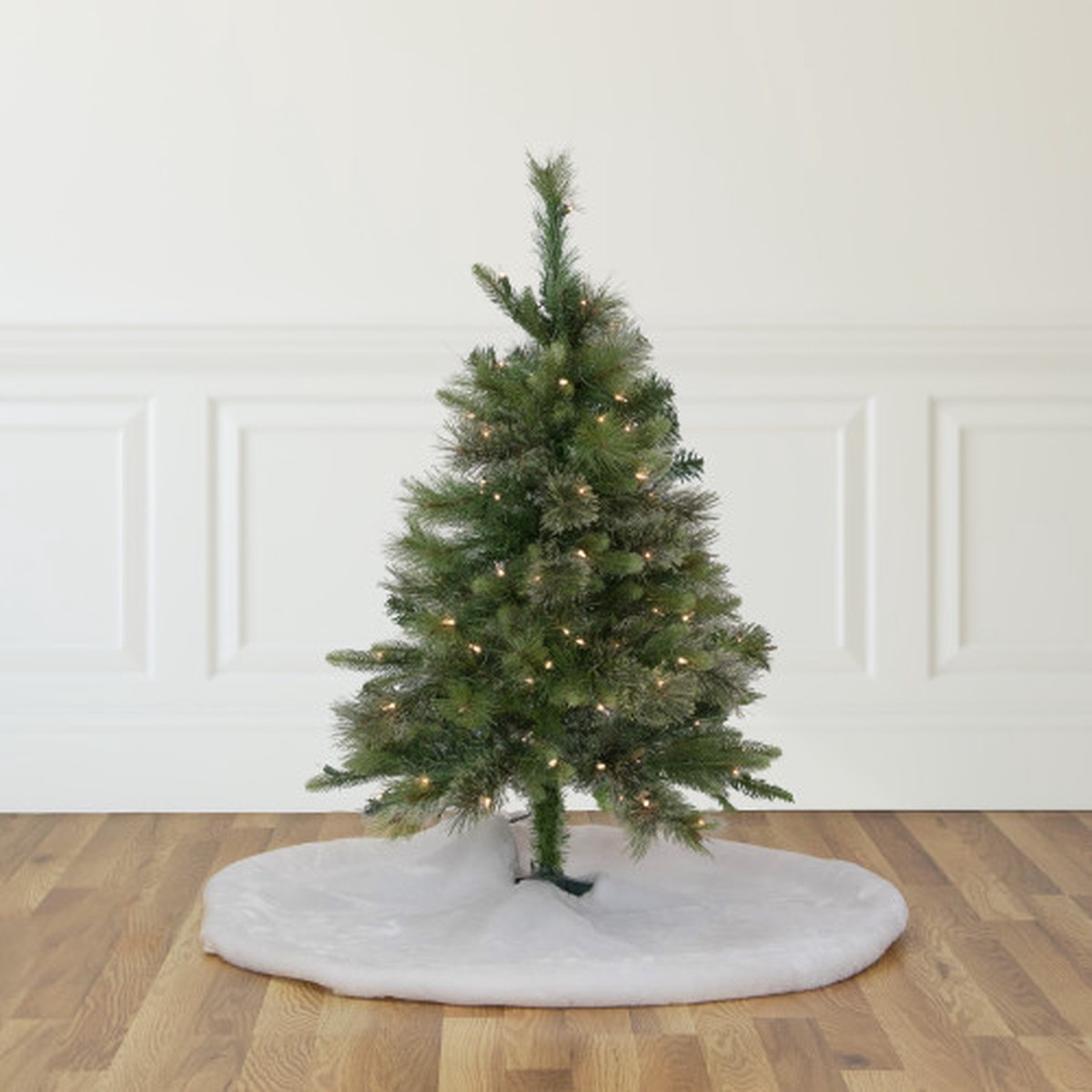 3′ Pre-Lit Kingston Cashmere Pine Full Artificial Christmas Tree – Clear LED Lights