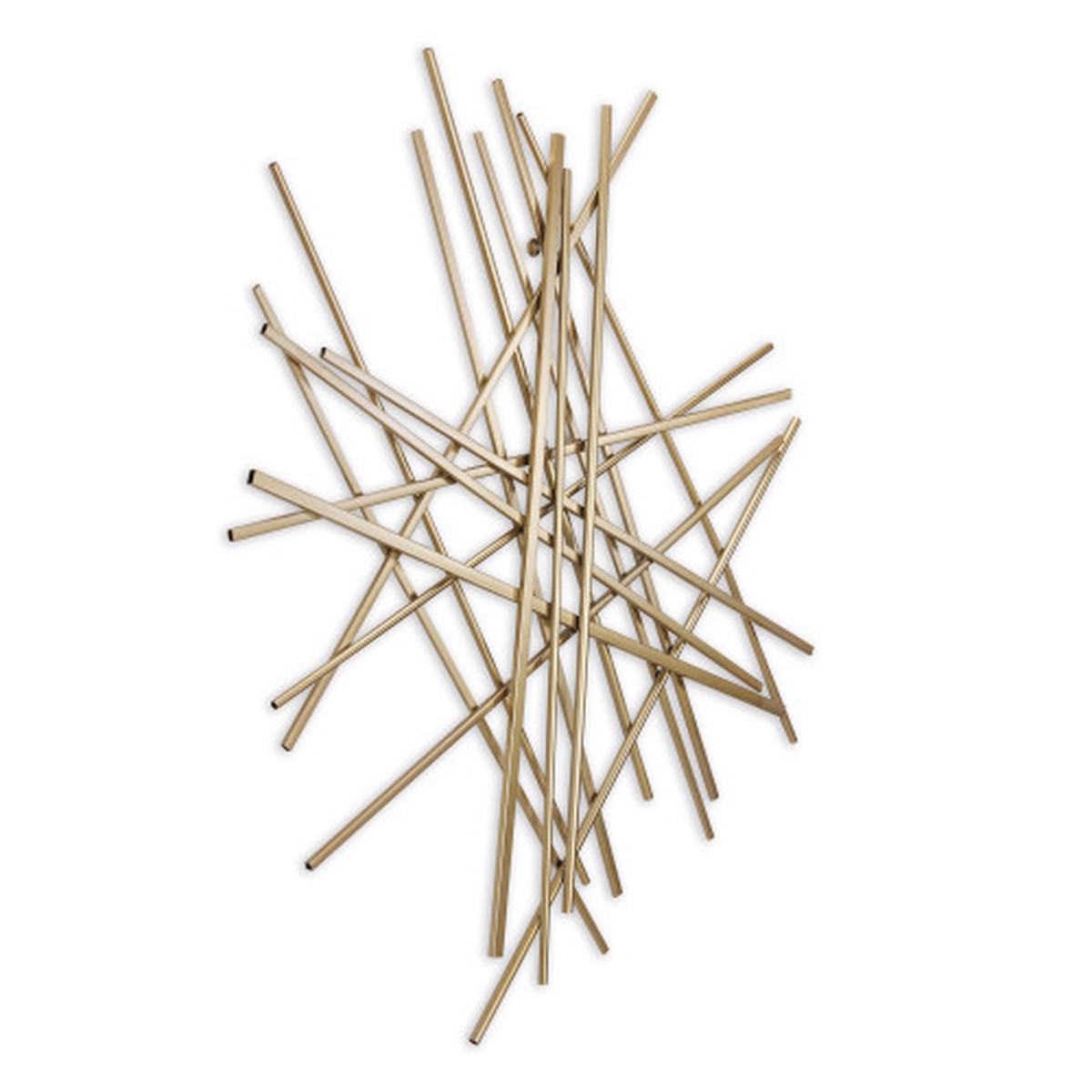35" Gold Bar and Panel Avalon Abstract Wall Decoration
