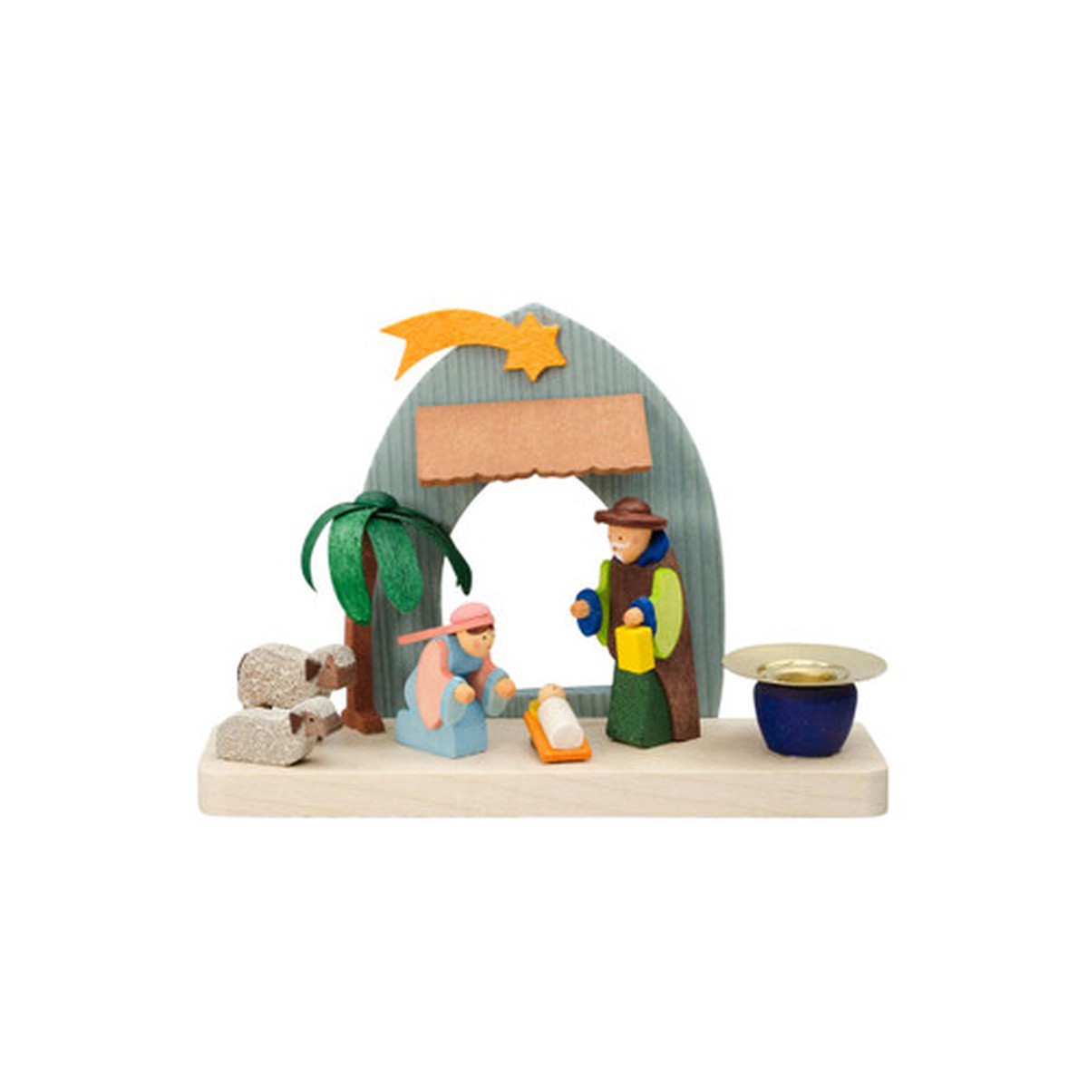 4" Graupner Nativity Scene Christmas Ornament Candle Holder