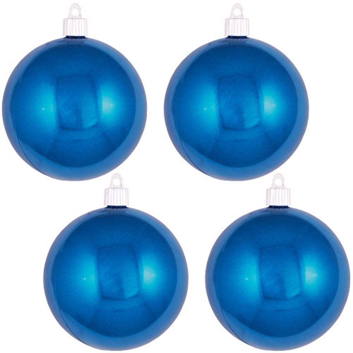4ct Lapis Blue Shatterproof Christmas Ball Ornaments 4" (100mm)