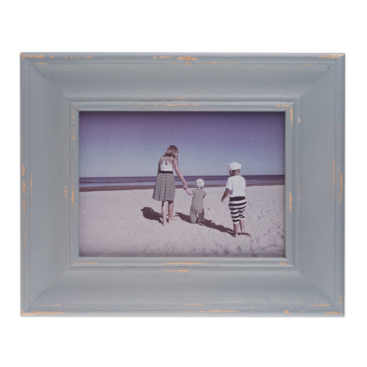 Farmhouse Weathered Rectangular Picture Frame - for 5" x 7" Photo - Gray