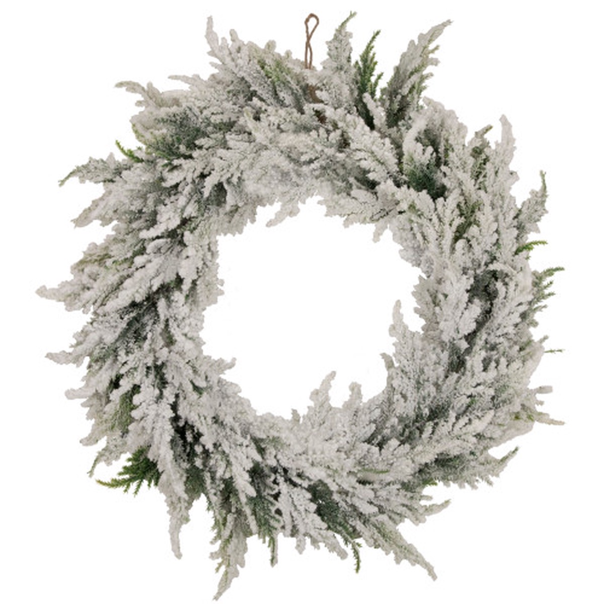 Heavily Flocked Pine Artificial Christmas Wreath - 20" - Unlit