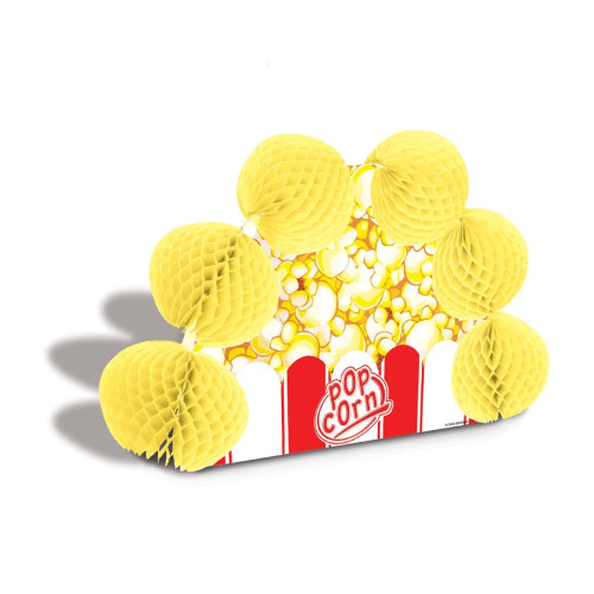 Honeycomb Tissue Paper Popcorn Pop-Over Centerpiece - 10" - Pack of 12