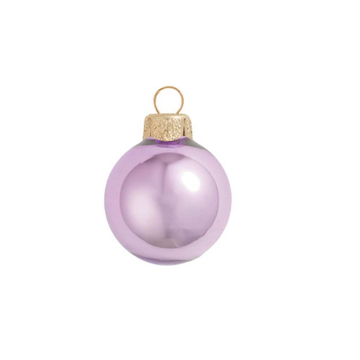 Large Pearl Finish Glass Christmas Ball Ornaments - 6" (150mm) - Soft Lavender -2ct
