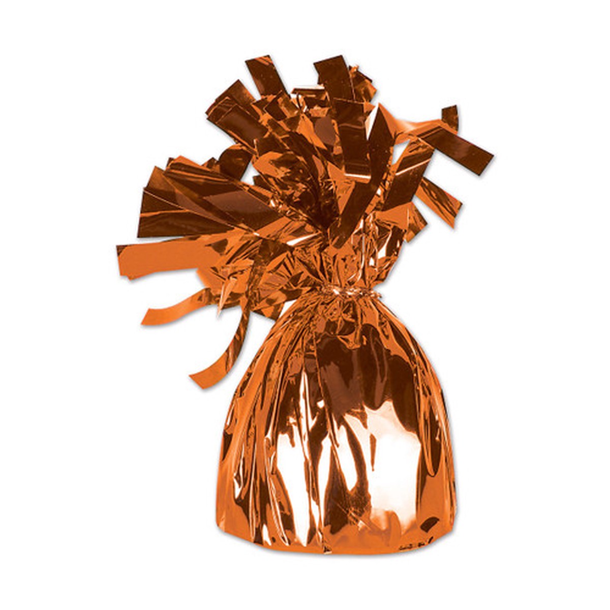 Metallic Wrapped Balloon Weight Party Accessory - 6 oz - Orange - Pack of 12