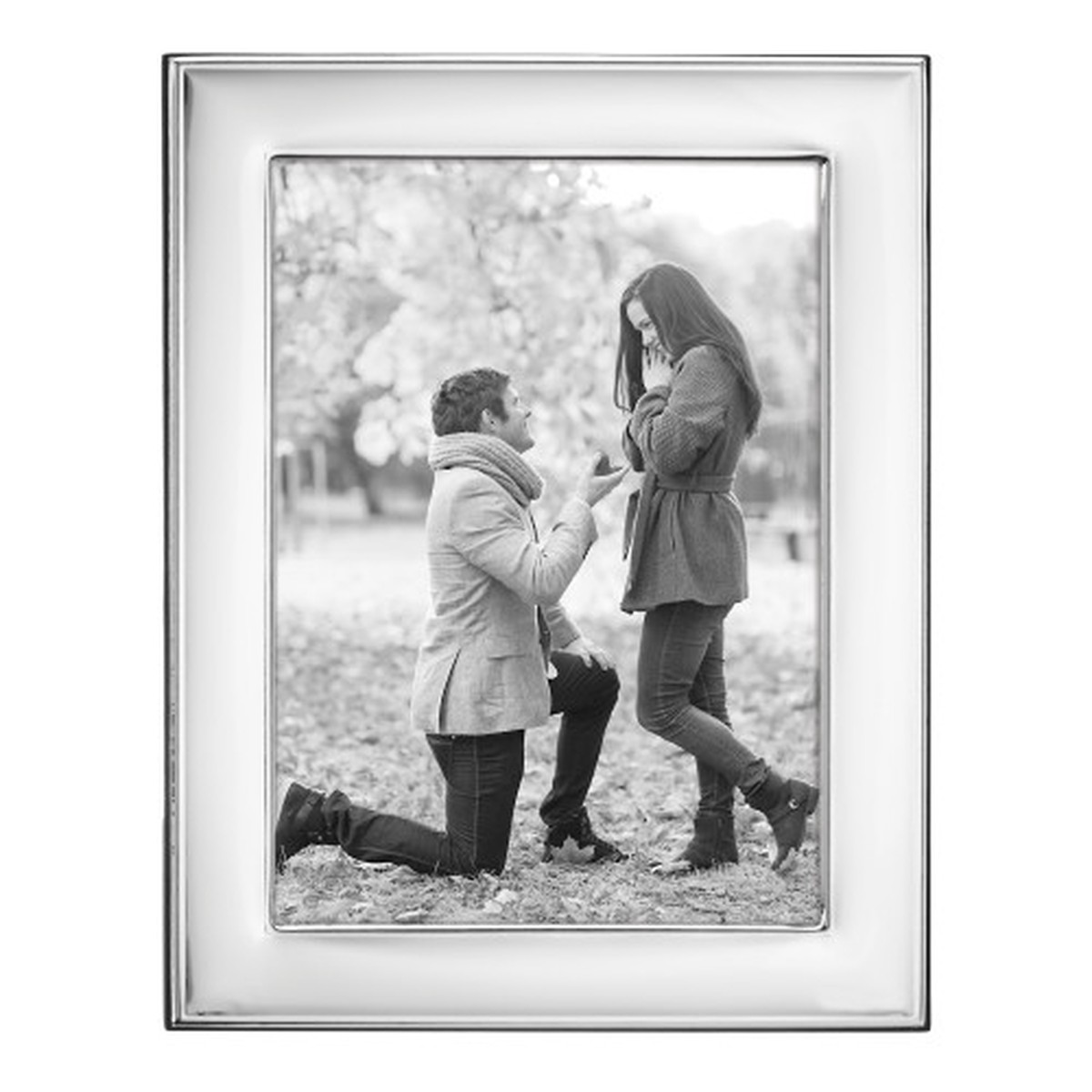 Naples Picture Frame - for a 5" X 7" Photo - 9" - Silver Finish