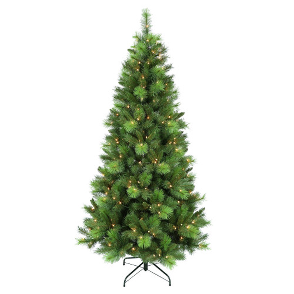 Pre-lit Medium Adirondack Pine Artificial Christmas Tree - 6.5 - Clear Lights