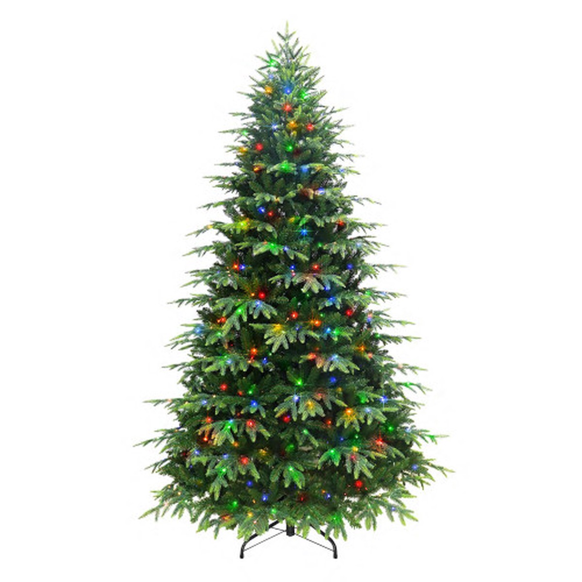 Pre-lit Medium Rutland Spruce Artificial Christmas Tree - 7.5 - Multi LED Light