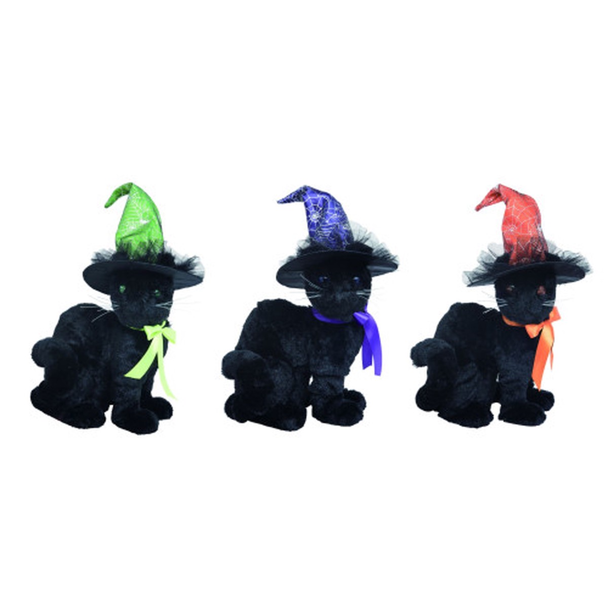 Set of 3 Bewitched Cats Halloween Tabletop Figurines 21"