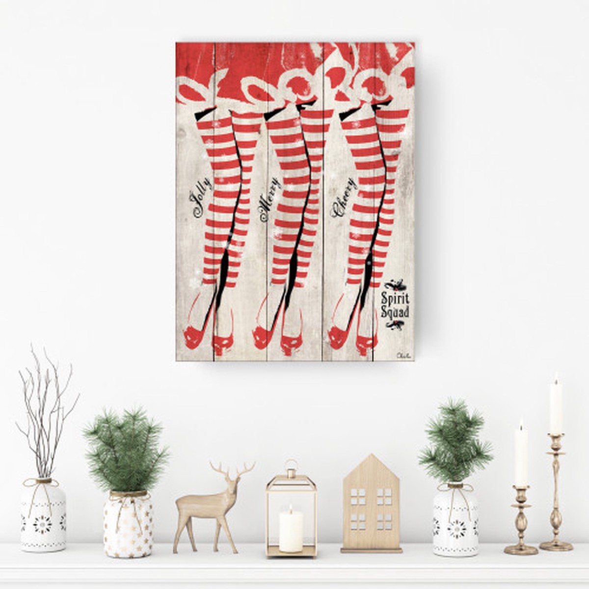 Spirit Squad Christmas Canvas Wall Art - 30" x 20"