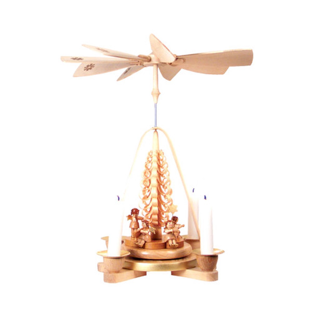 10.5″ Richard Glaesser Musical Angels Christmas Pyramid Candle Holder