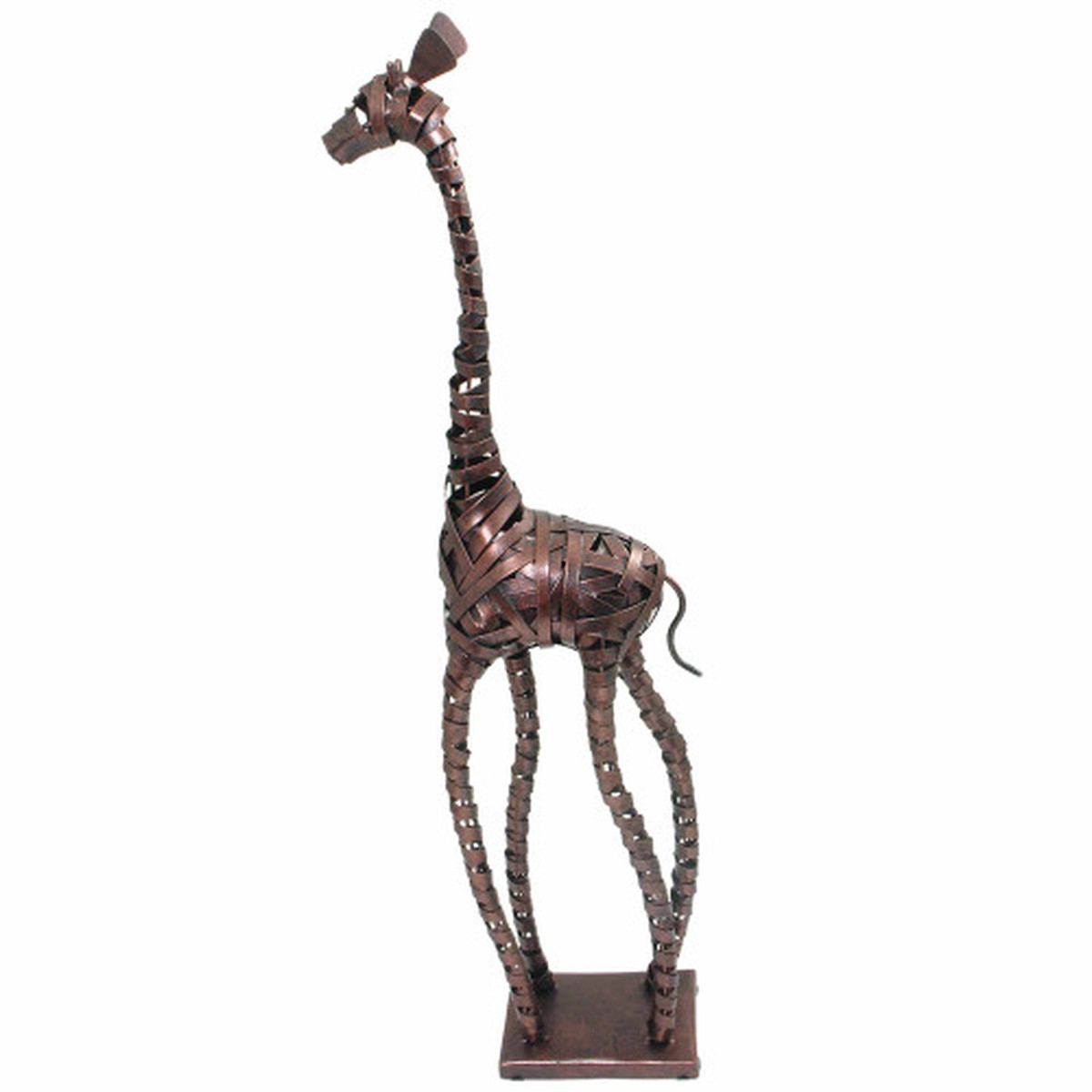 20" Bronze Unique Metal Weave Giraffe Decor