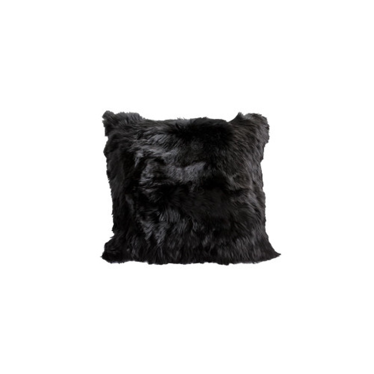 20" Pitch Black Contemporary Square Throw Pillow - Feather and Down Filler