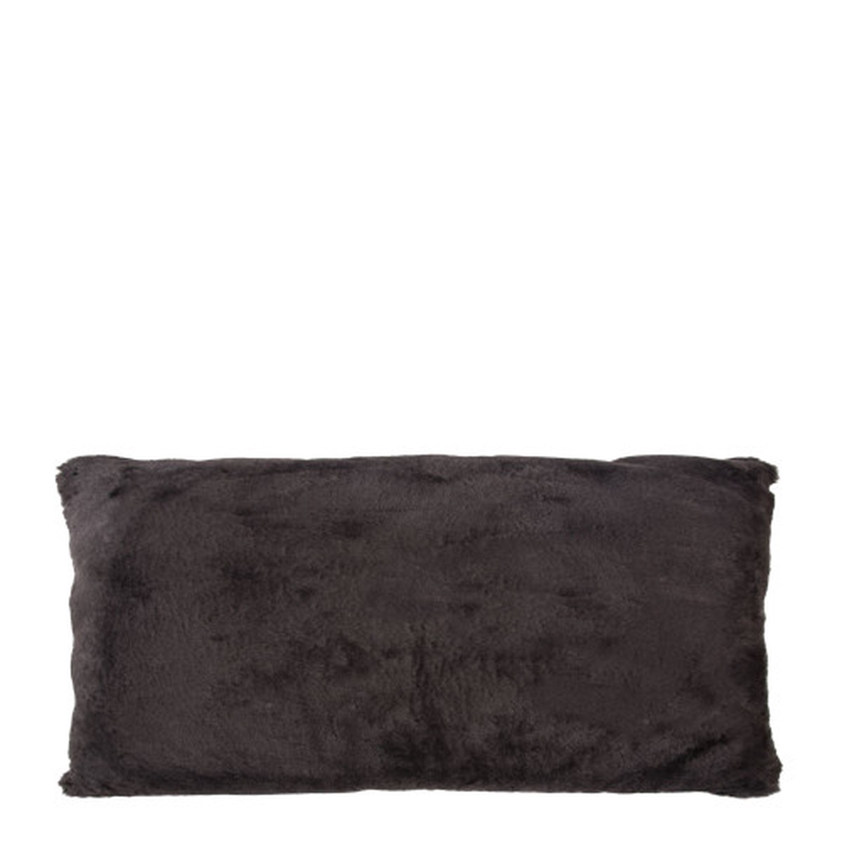 22" Storm Black Rectangular Decorative Shortwool Sheepskin Cushion - Wool Filler