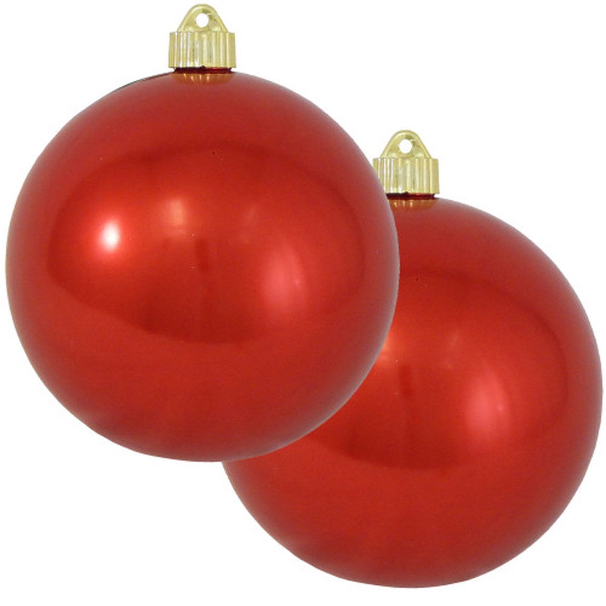 2ct True Love Red Shatterproof Christmas Ball Ornament 6" (150mm)