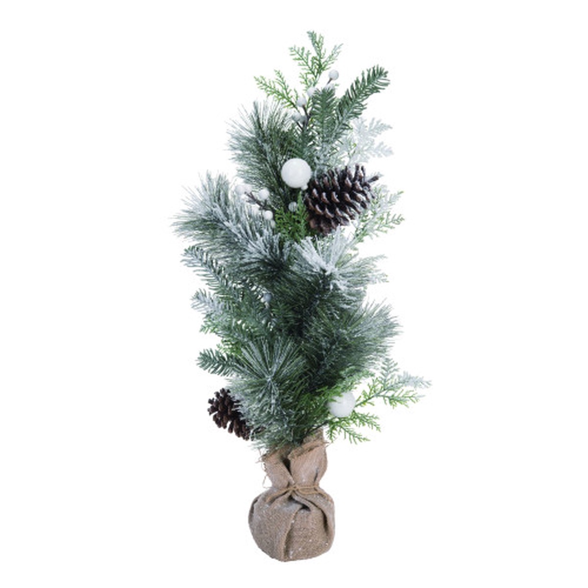 30" Potted Frosted Pine Artificial Christmas Tree, Unlit