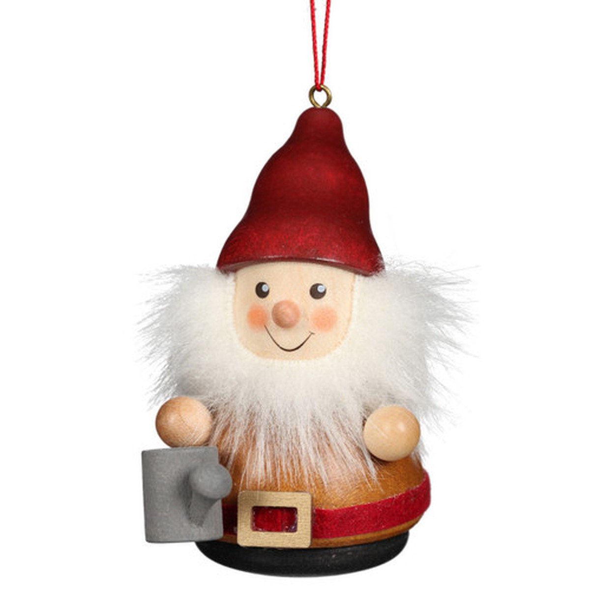 4" Brown and White Christian Ulbricht Gnome with Watering Can Ornament Decoration