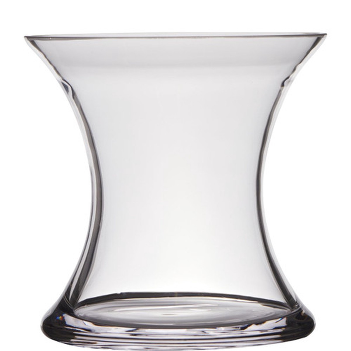 6" Clear Contemporary Flower Glass Vase Tabletop Decor - Small