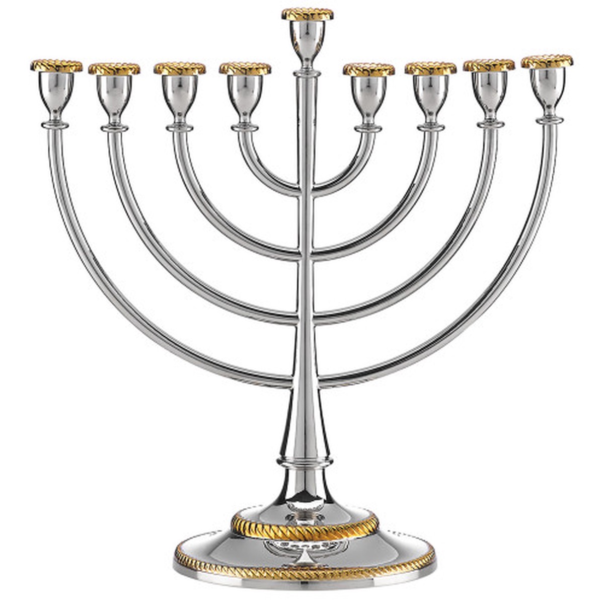 12.5″ Metallic Silver and Gold Home Accessories and Gift Collections Roseland Menorah