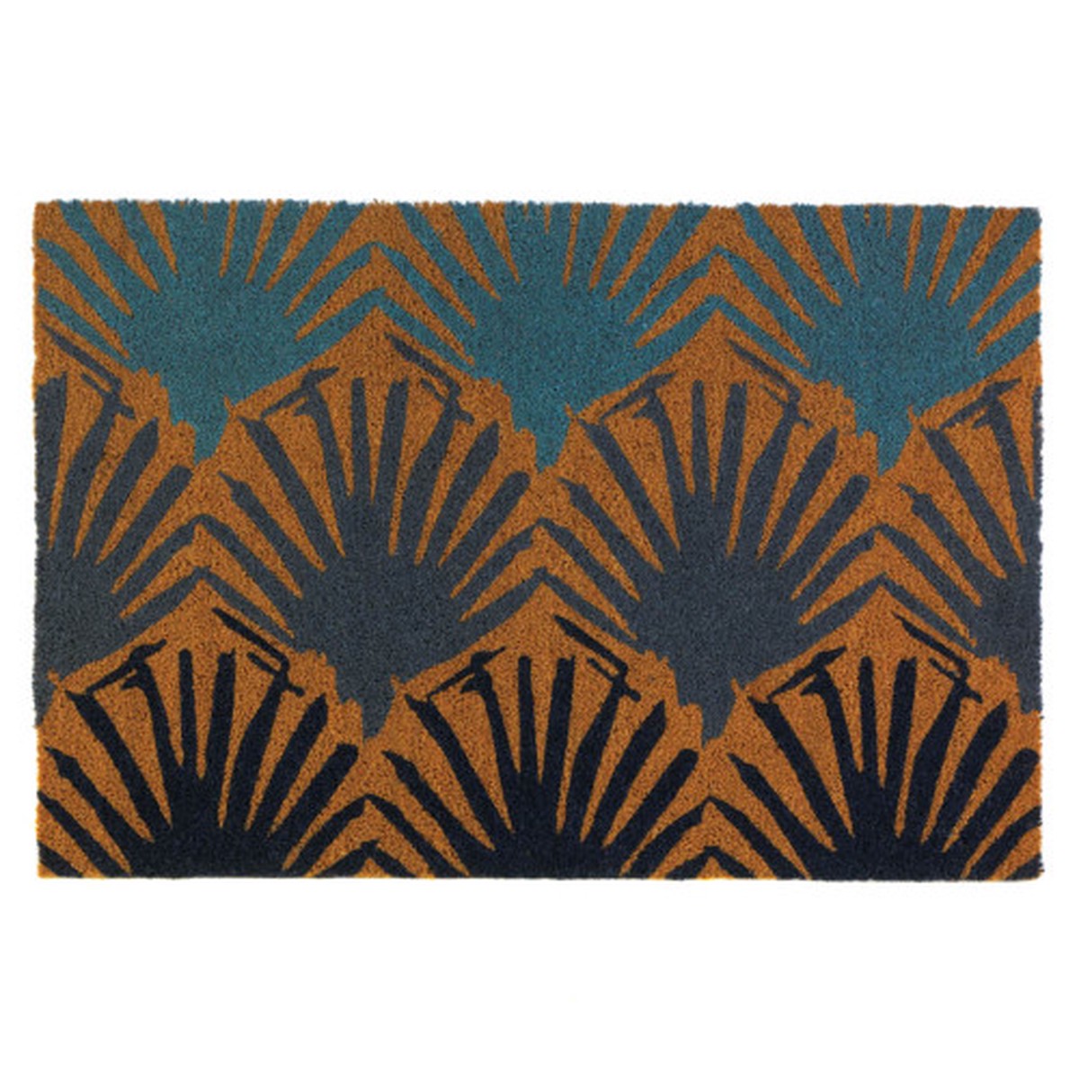 16″ x 23″ Blue and Brown Seashell Rectangular Doormat
