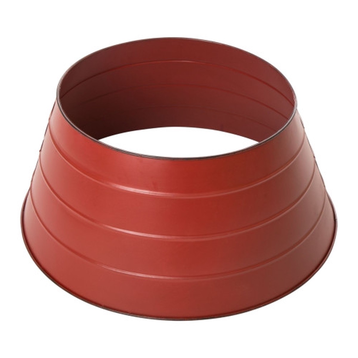 22" Candy Red Holiday Collections Painted Christmas Metal Tree Collar