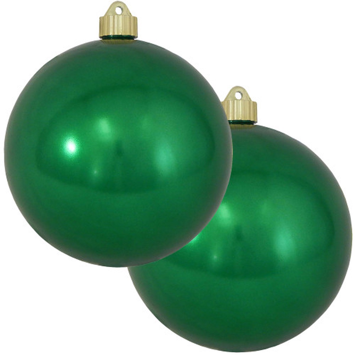 2ct Blarney Green Shatterproof Christmas Ball Ornament 6" (150mm)