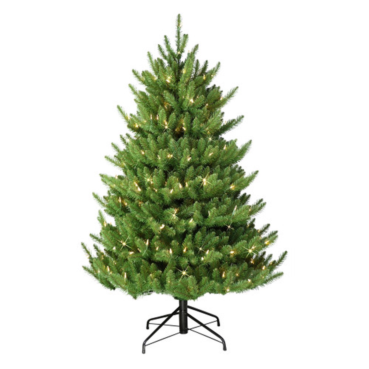 4.5' Pre-lit Full Canadian Balsam Fir Artificial Christmas Tree Warm White LED Lights