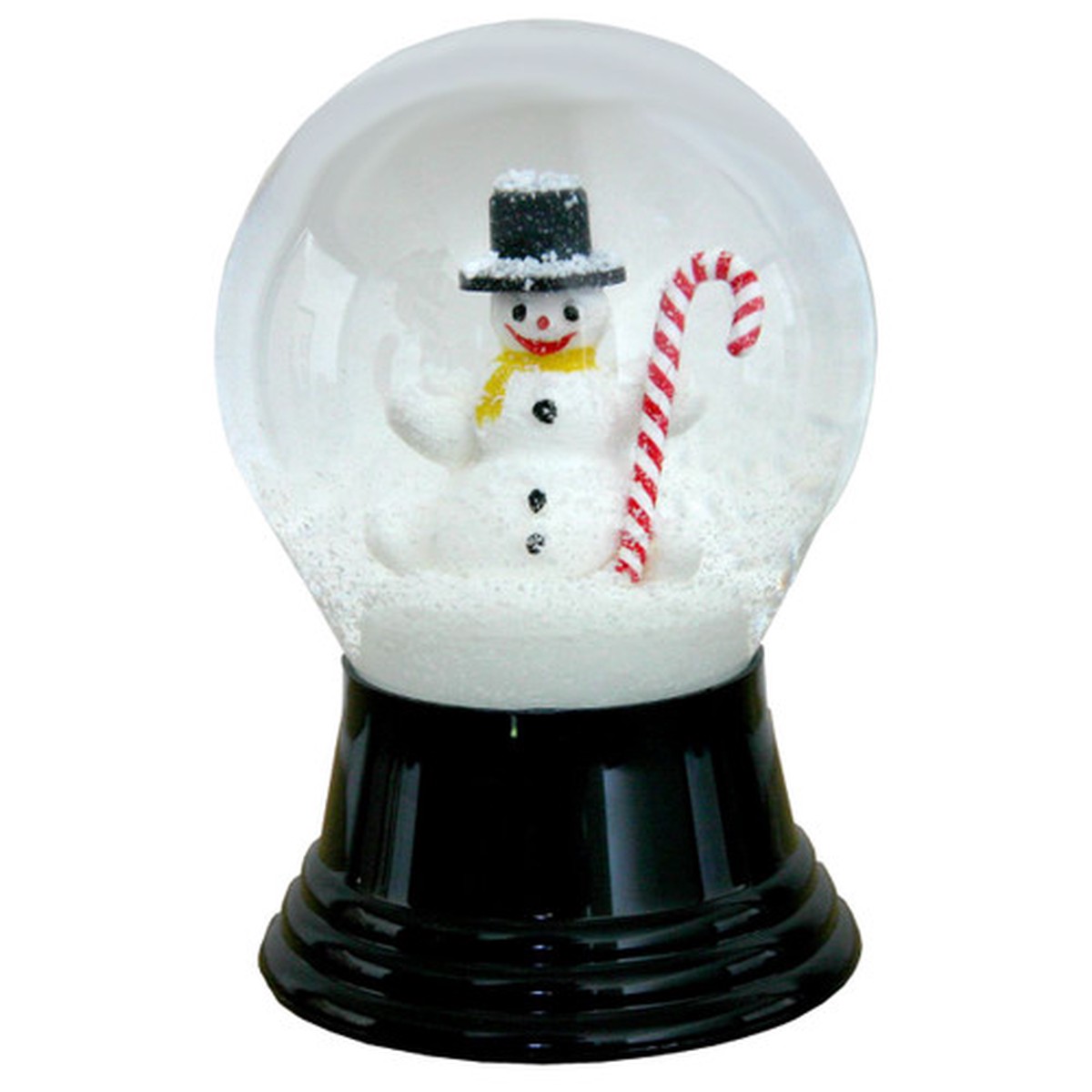 5" Perzy Medium Snowman with Candy Cane Christmas Snow Globe