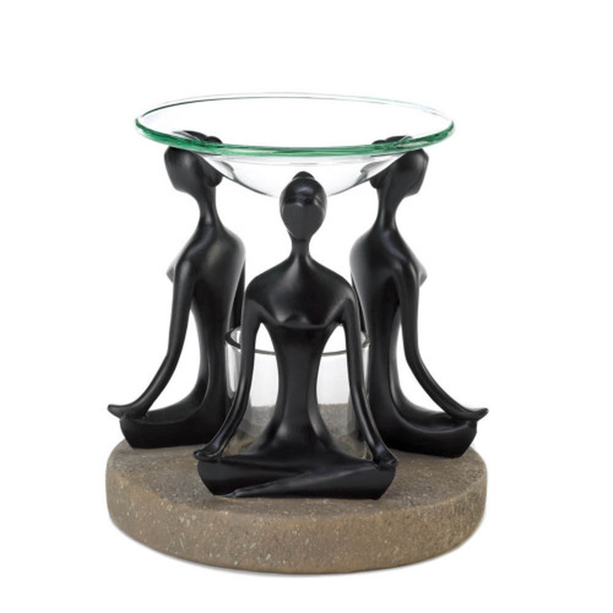 Yoga Candle Oil Warmer – 4.75″ – Black