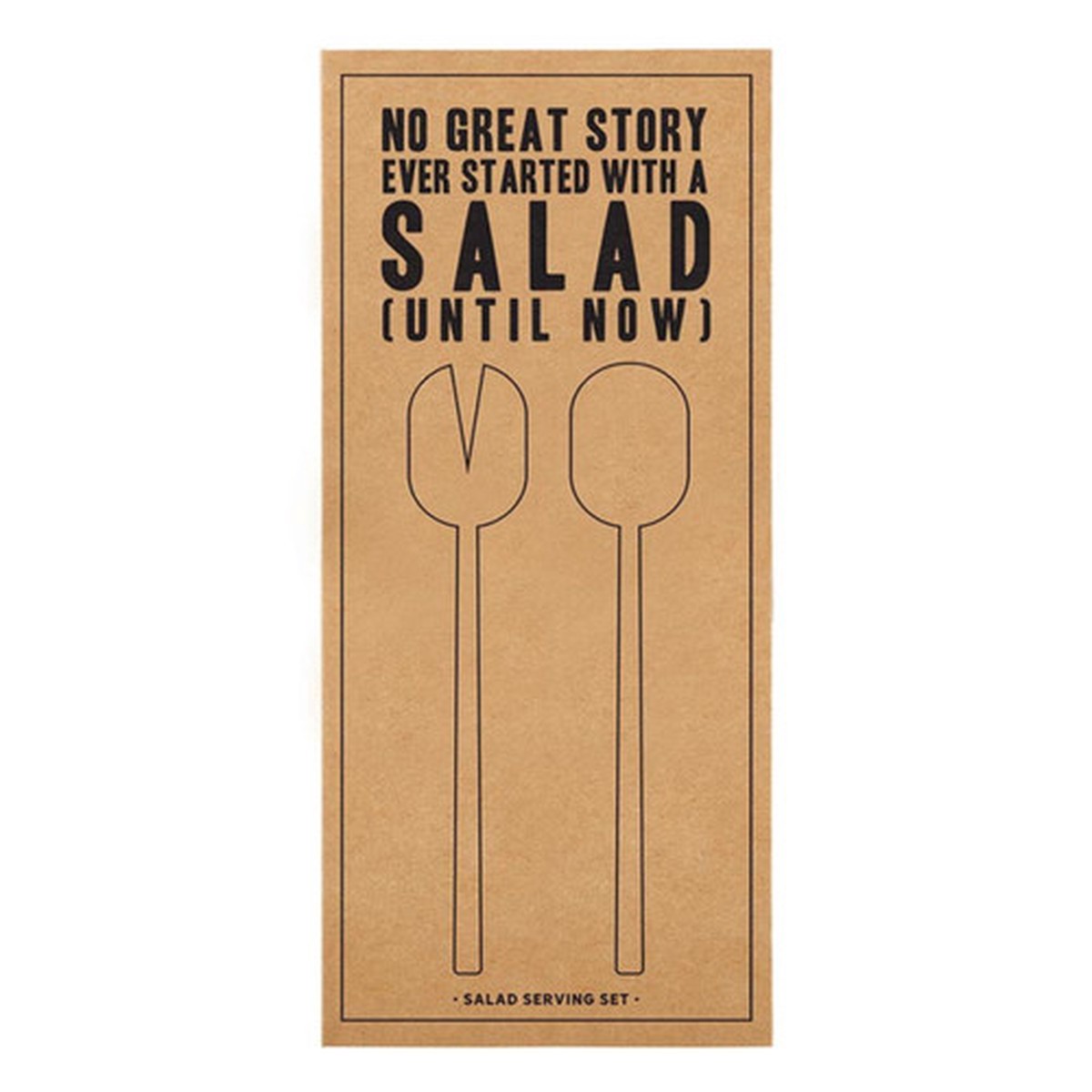 12″ Black and Brown Rectangular Kitchen Accessories Salad Serving Set