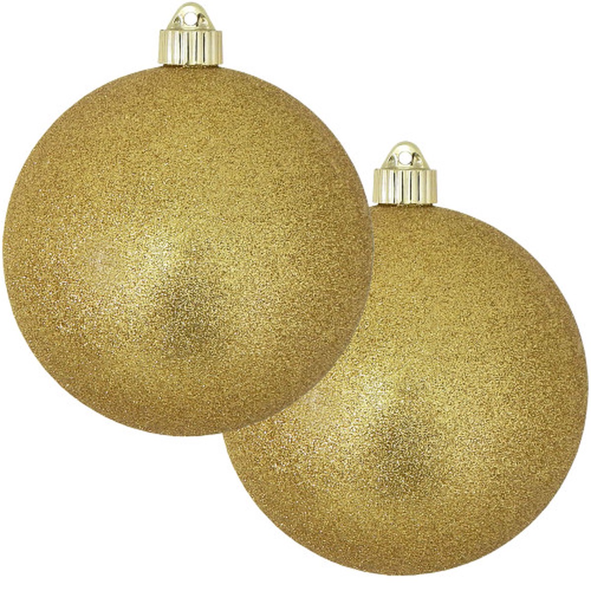 2ct Gold Shatterproof Christmas Ball Ornament 6" (150mm)