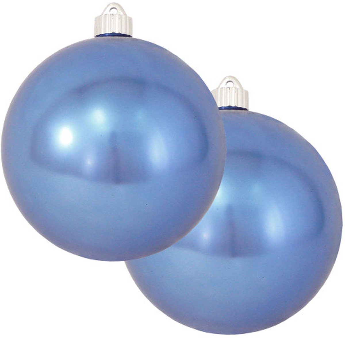 2ct Polar Blue shatterproof christmas ball ornament 6″ (150mm)