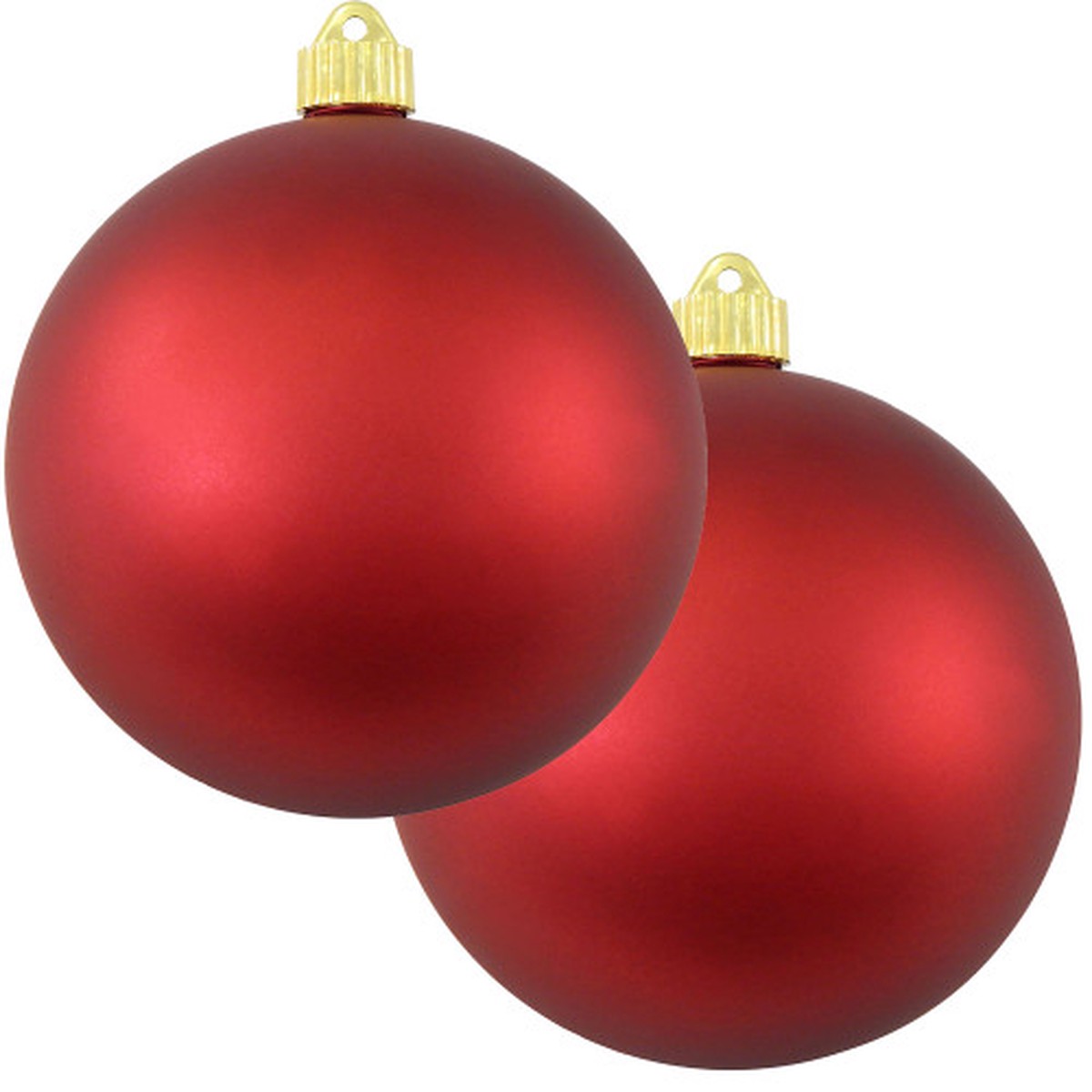 2ct Red Alert shatterproof christmas ball ornament 6″ (150mm)