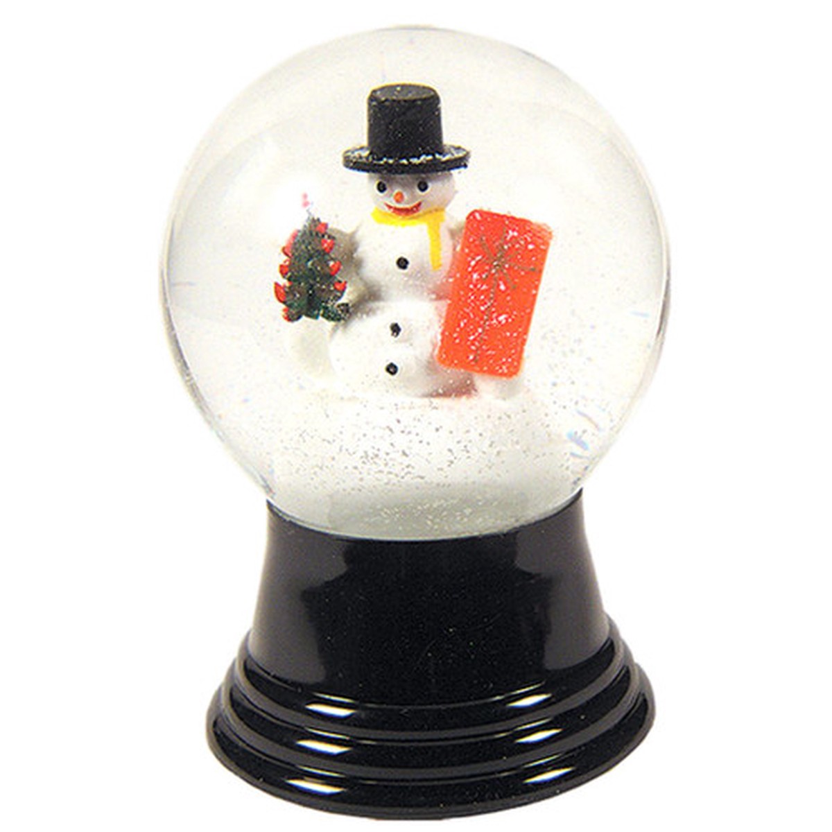 5" Perzy Medium Snowman with Gift Christmas Snow Globe