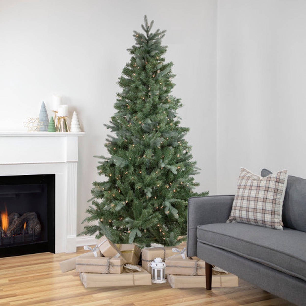 Real Touch Pre-Lit Slim Granville Fraser Fir Artificial Christmas Tree - 6.5' - Clear Lights